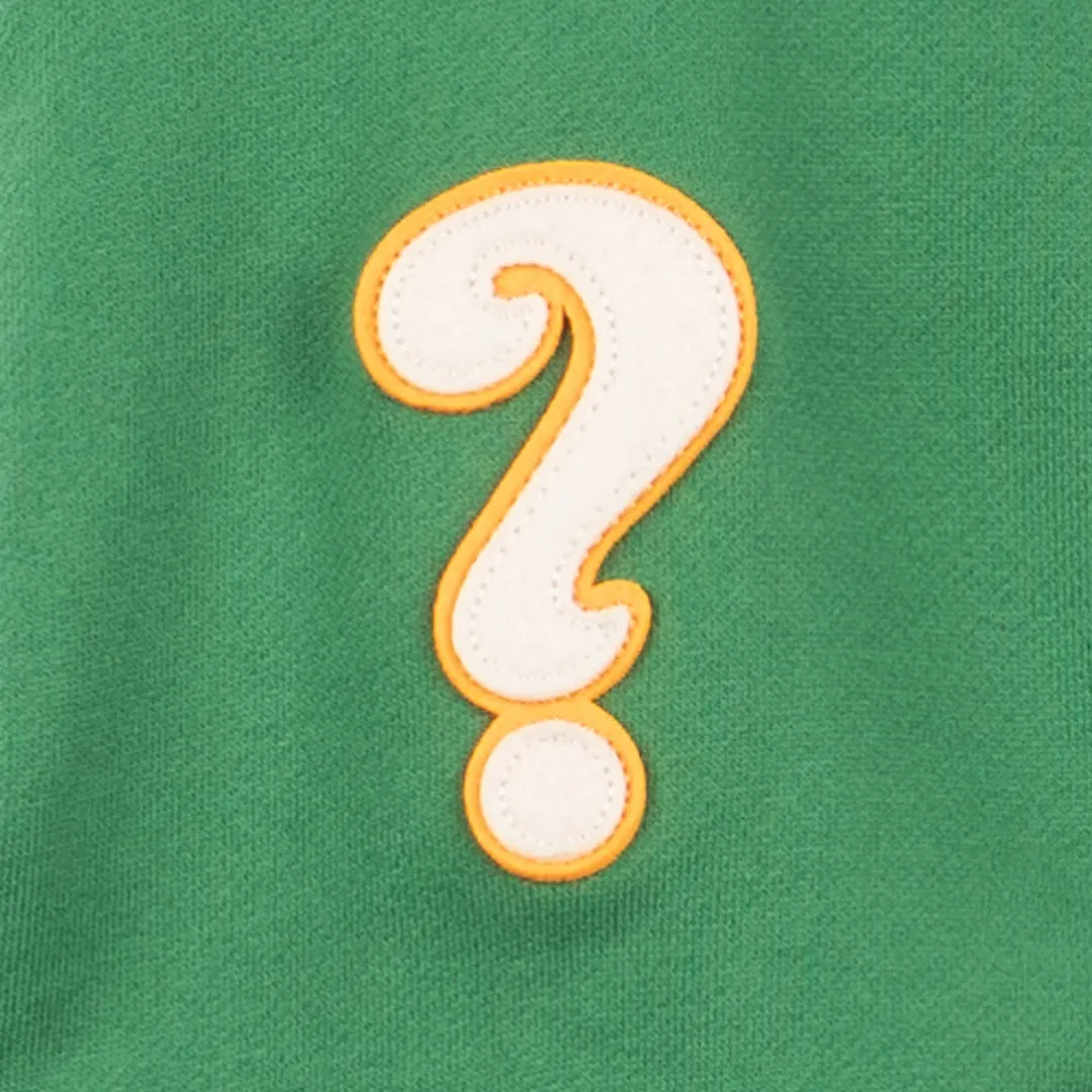 Clearing Question Marks French Terry Script Hooded Sweatshirt