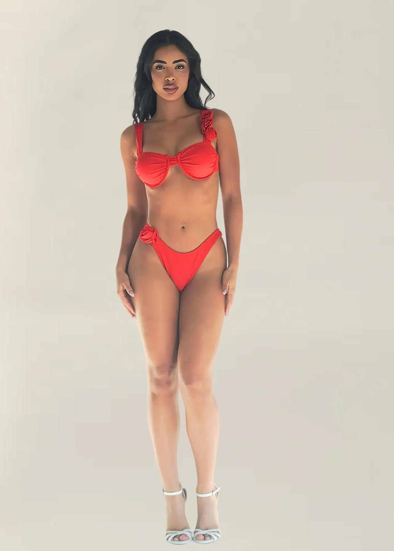 Cleo Bikini Bottom in Red