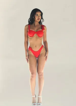 Cleo Bikini Bottom in Red