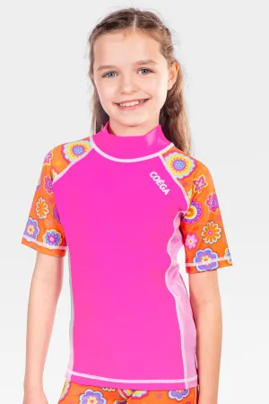 COEGA Girls Kids Rash Guard - Short Sleeve