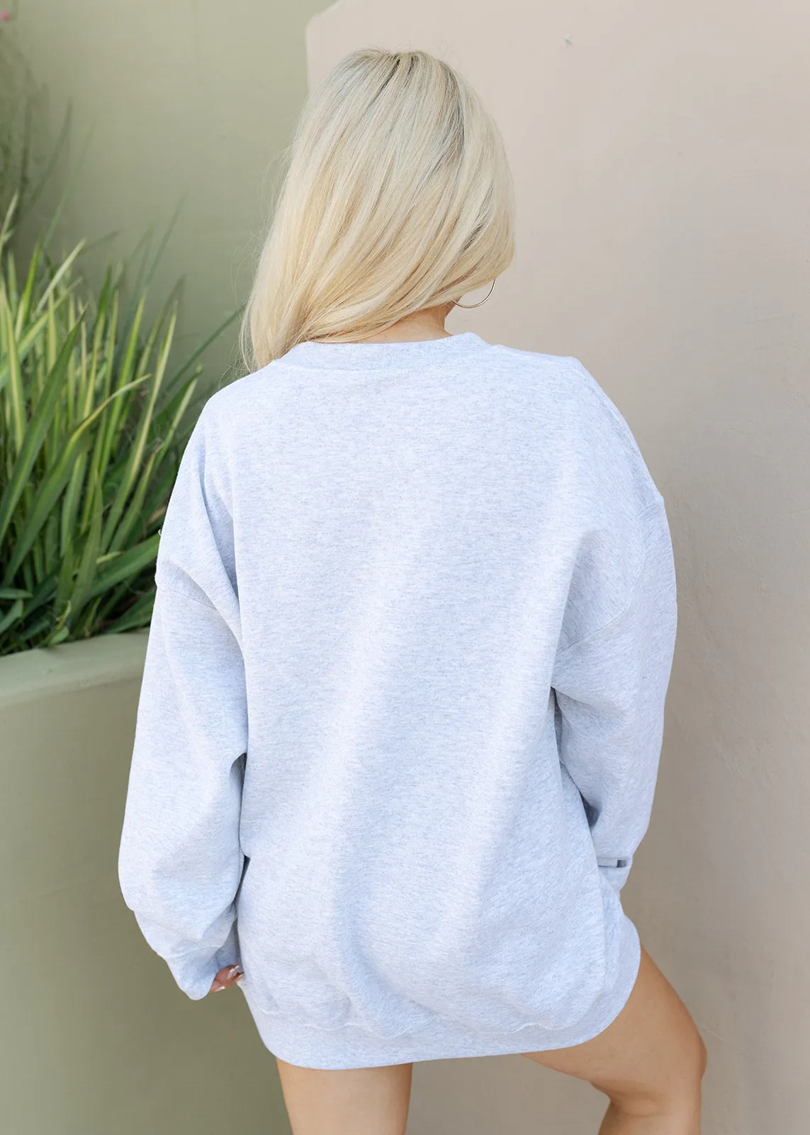 Colorful TRAVEL Oversized Grey Sweatshirt