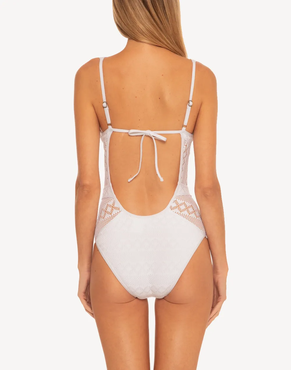 Colour Play Crochet Plunge One Piece