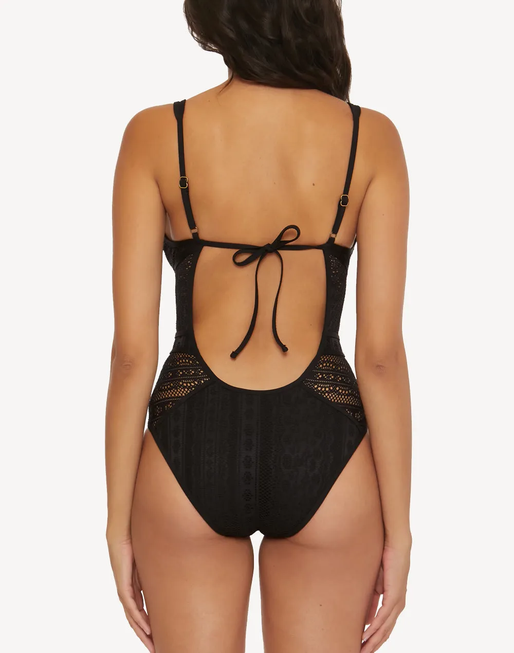 Colour Play Crochet Plunge One Piece