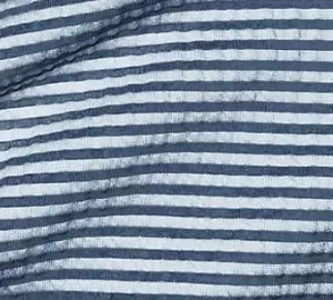 Coming soon: The Marconi Top in Midnight Blue Seersucker