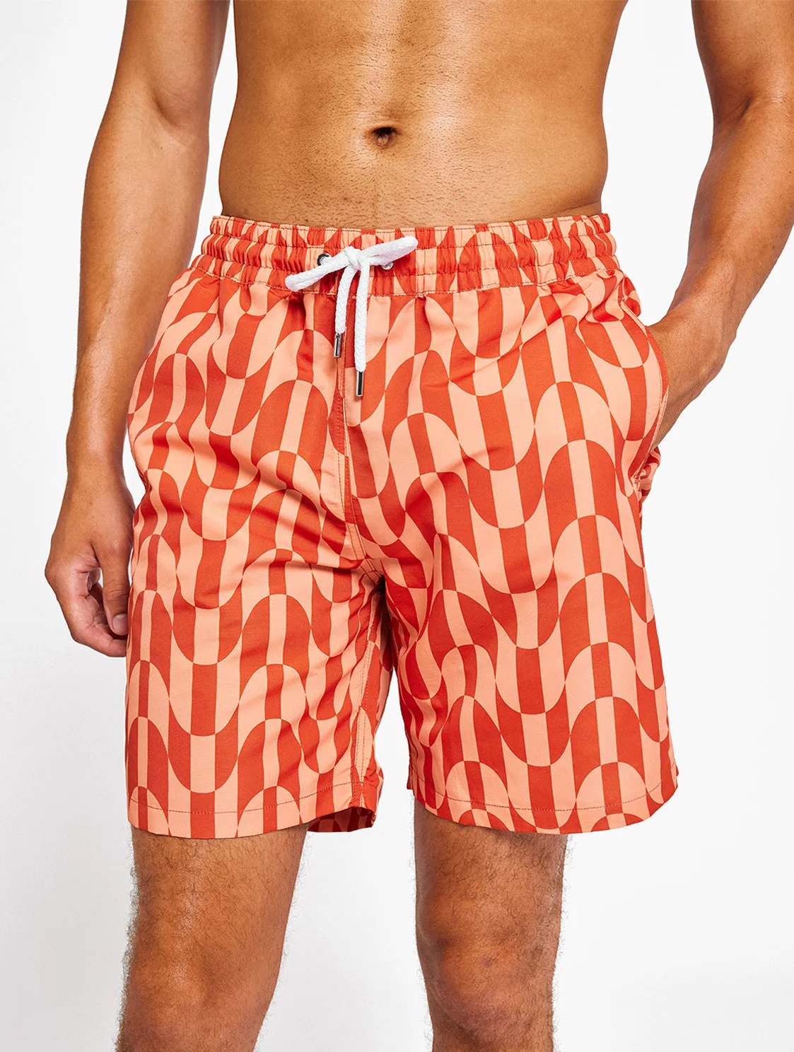COPACABANA CHECKERED BOARD SWIM SHORTS