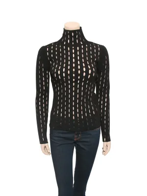 Cut-Out Turtleneck