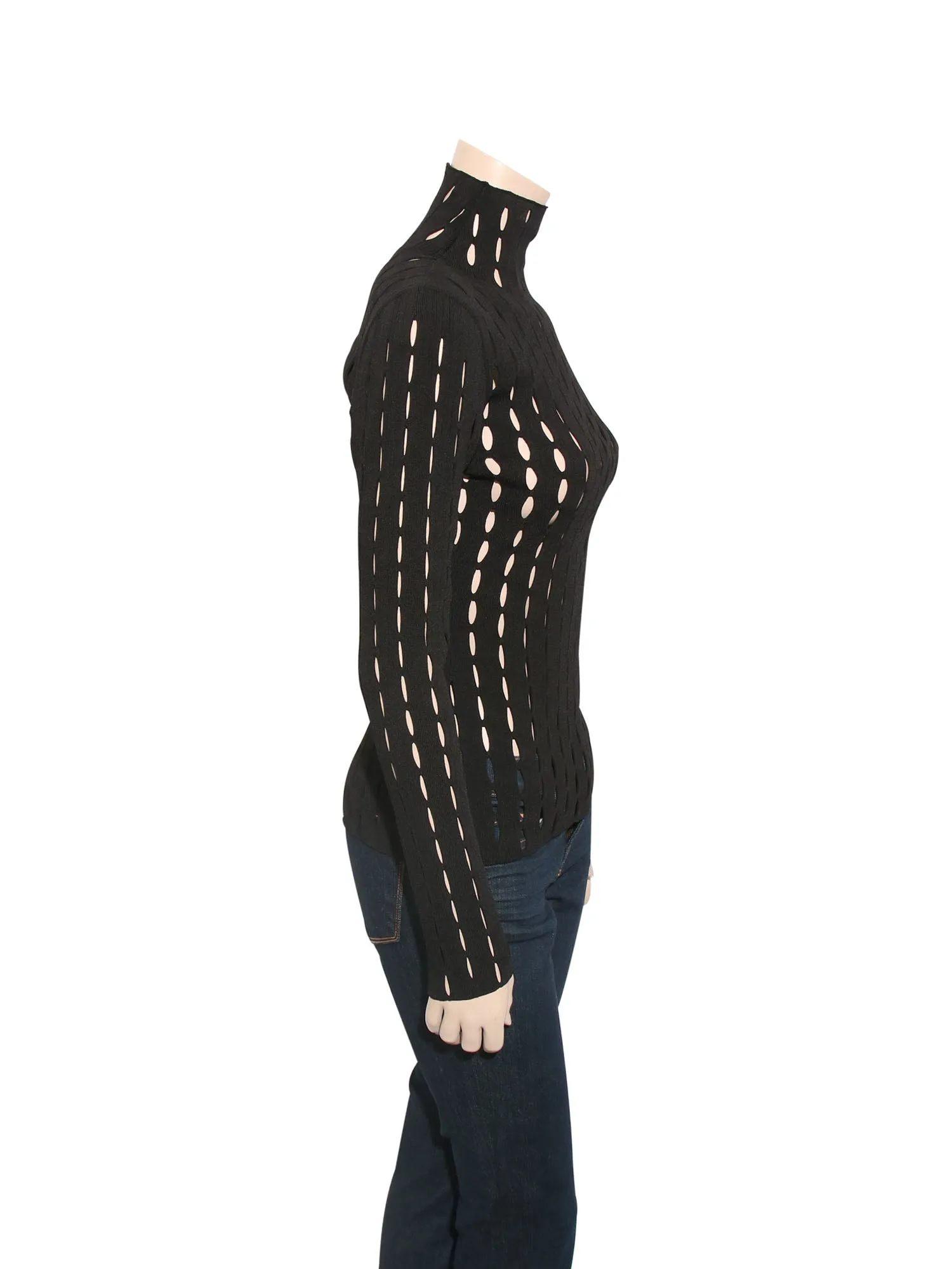Cut-Out Turtleneck