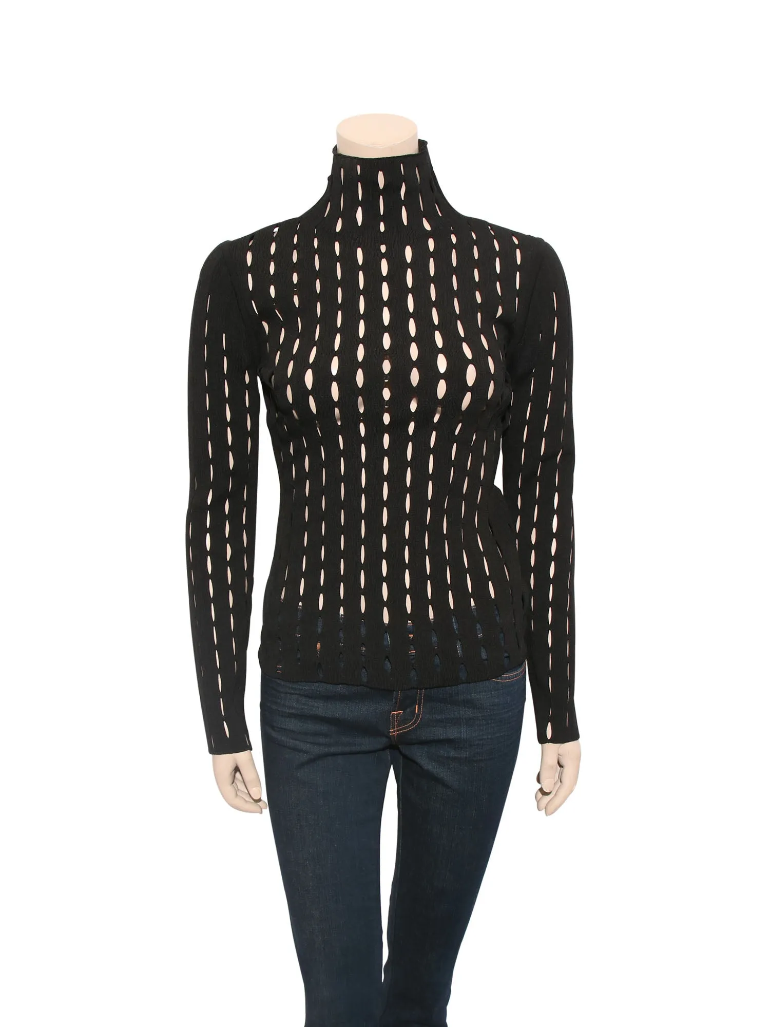 Cut-Out Turtleneck