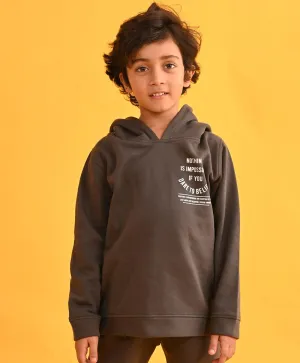 DARK GREY TMR FLEECE BOYS HOODIE - DARK GREY