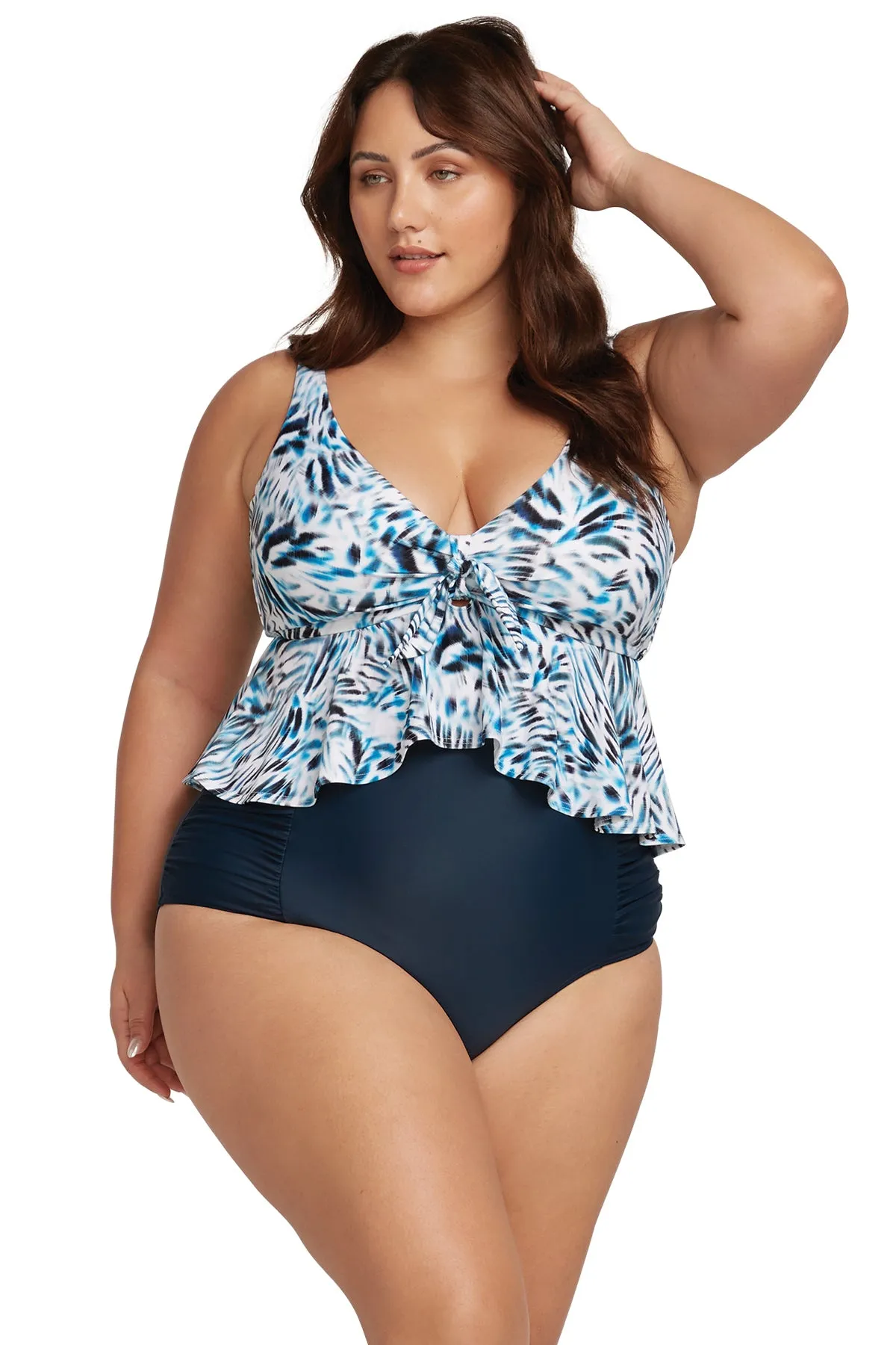 Dark Navy Botticelli High Waist Swim Pant