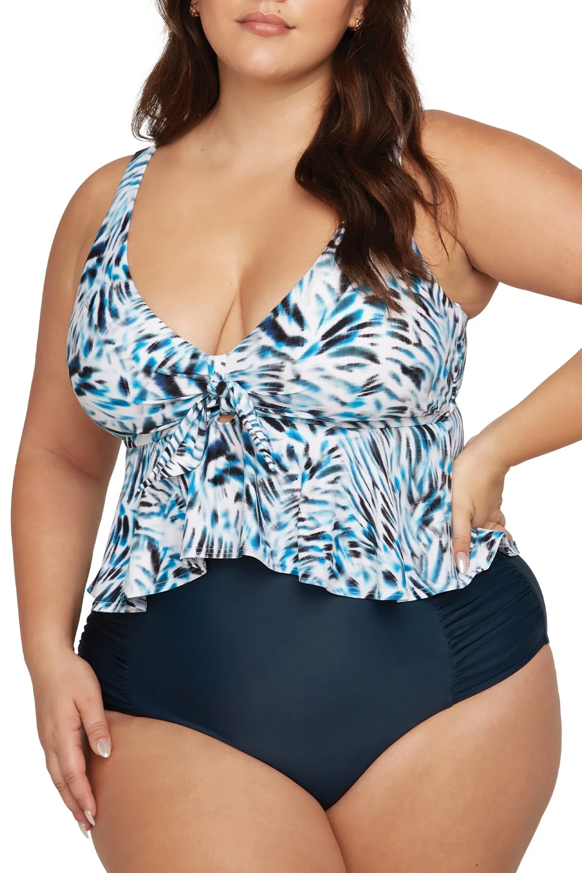 Dark Navy Botticelli High Waist Swim Pant