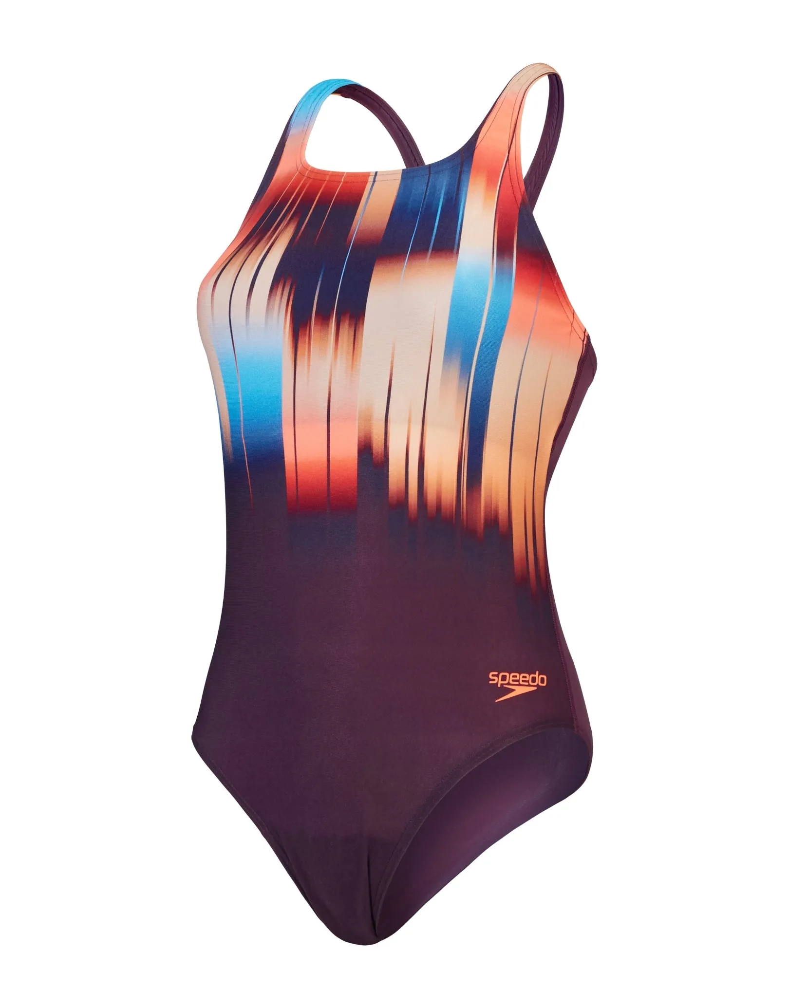 Digital Placement Medalist Swimsuit - Purple/Orange