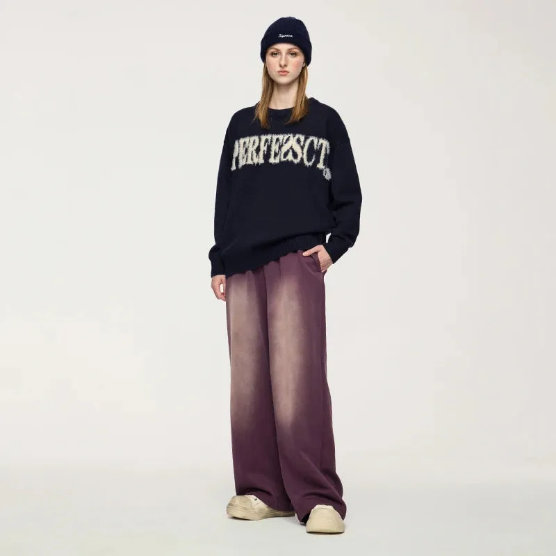 Distressed Lettered Sweater