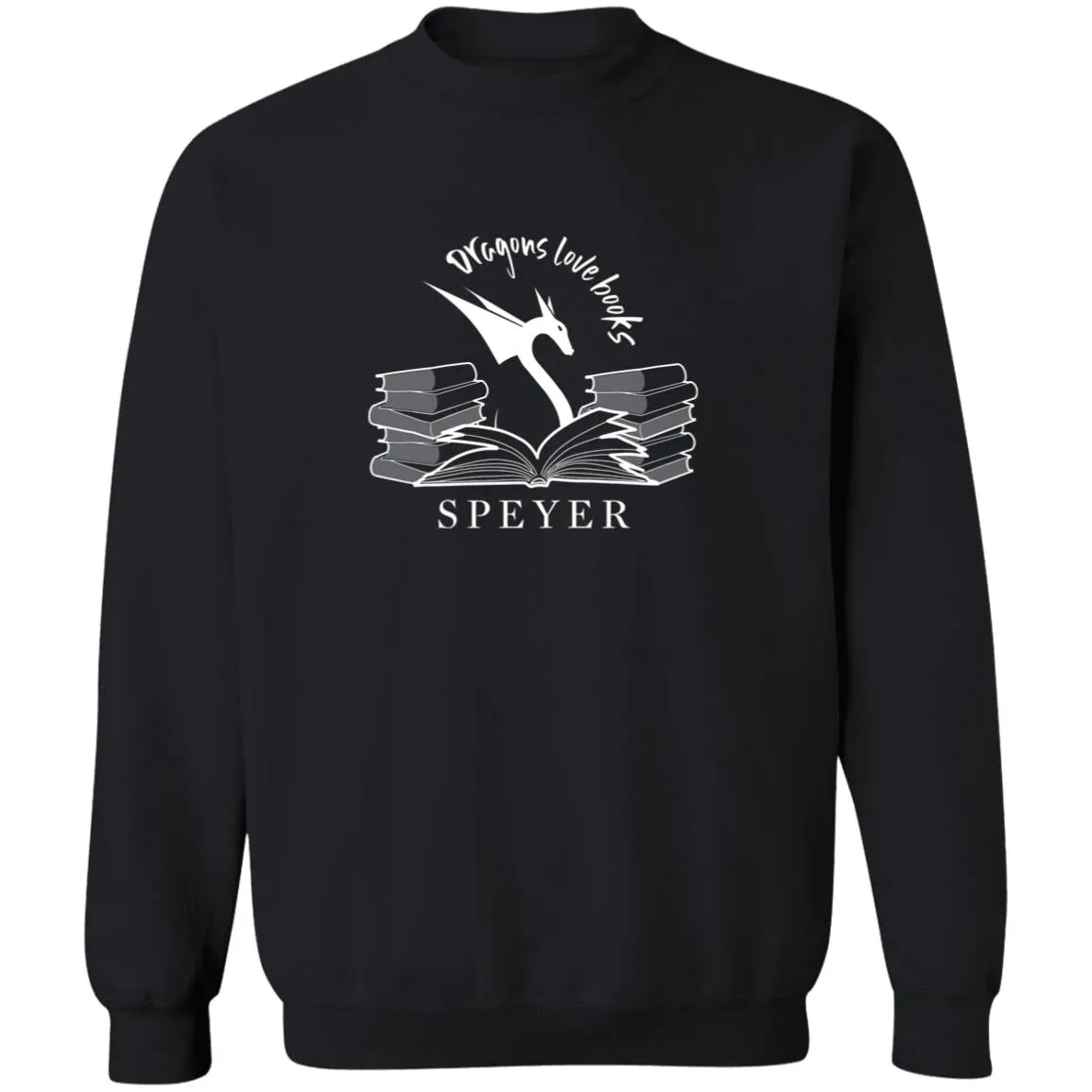 Dragons Love Books Crewneck Sweatshirt
