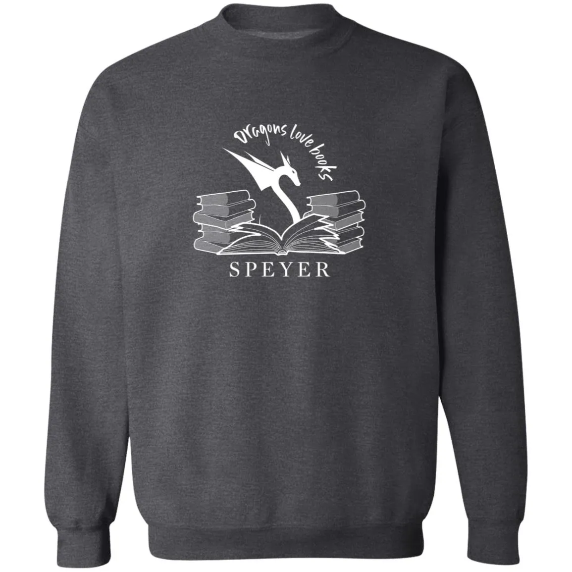 Dragons Love Books Crewneck Sweatshirt