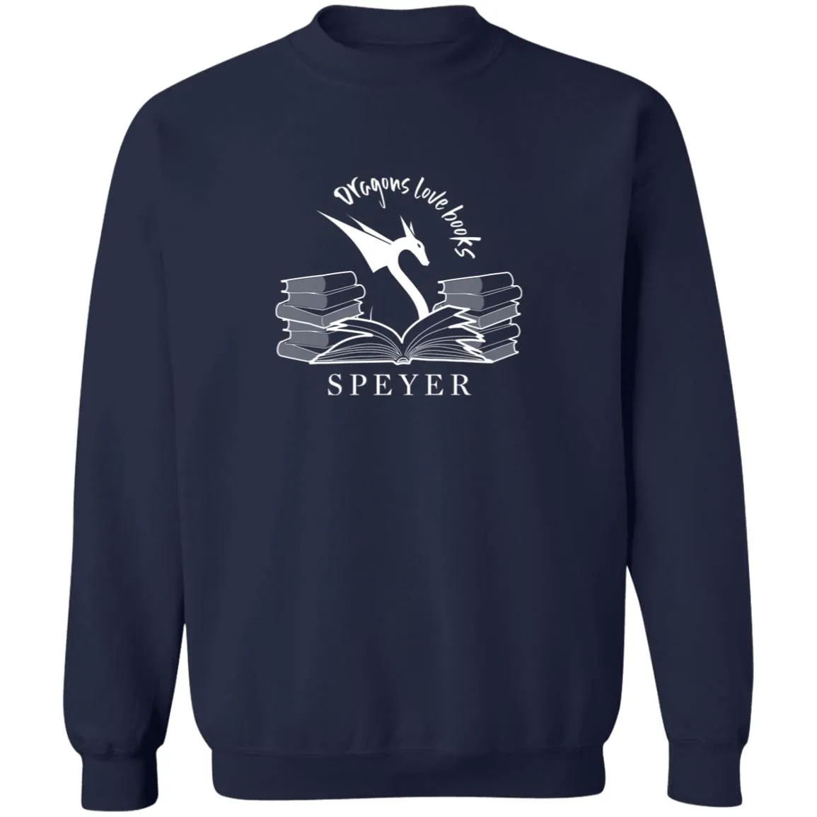 Dragons Love Books Crewneck Sweatshirt
