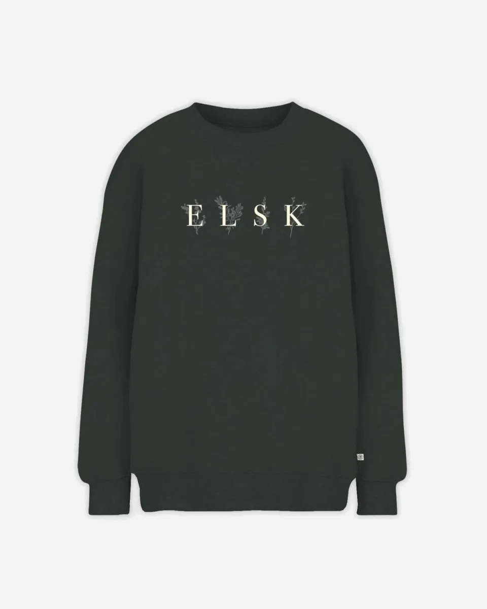 ELSK® PORSE LOGO ANNA WOMEN'S CREWNECK - PIRATE BLACK