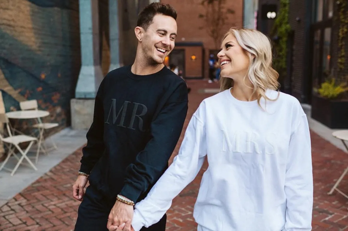 Embossed Mr & Mrs. Matching Sweat Sets