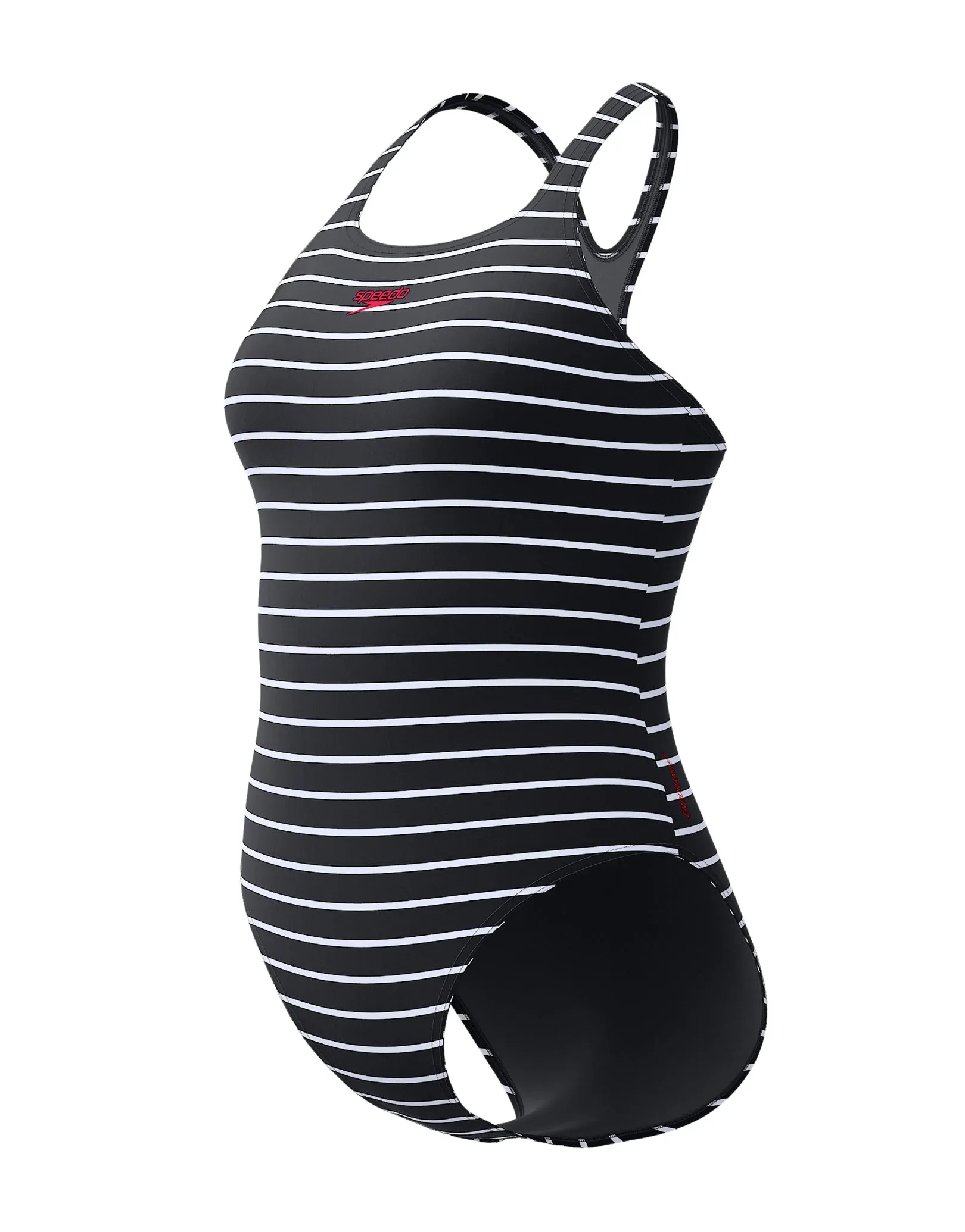 Endurance  Printed Medalist Swimsuit - Black/White