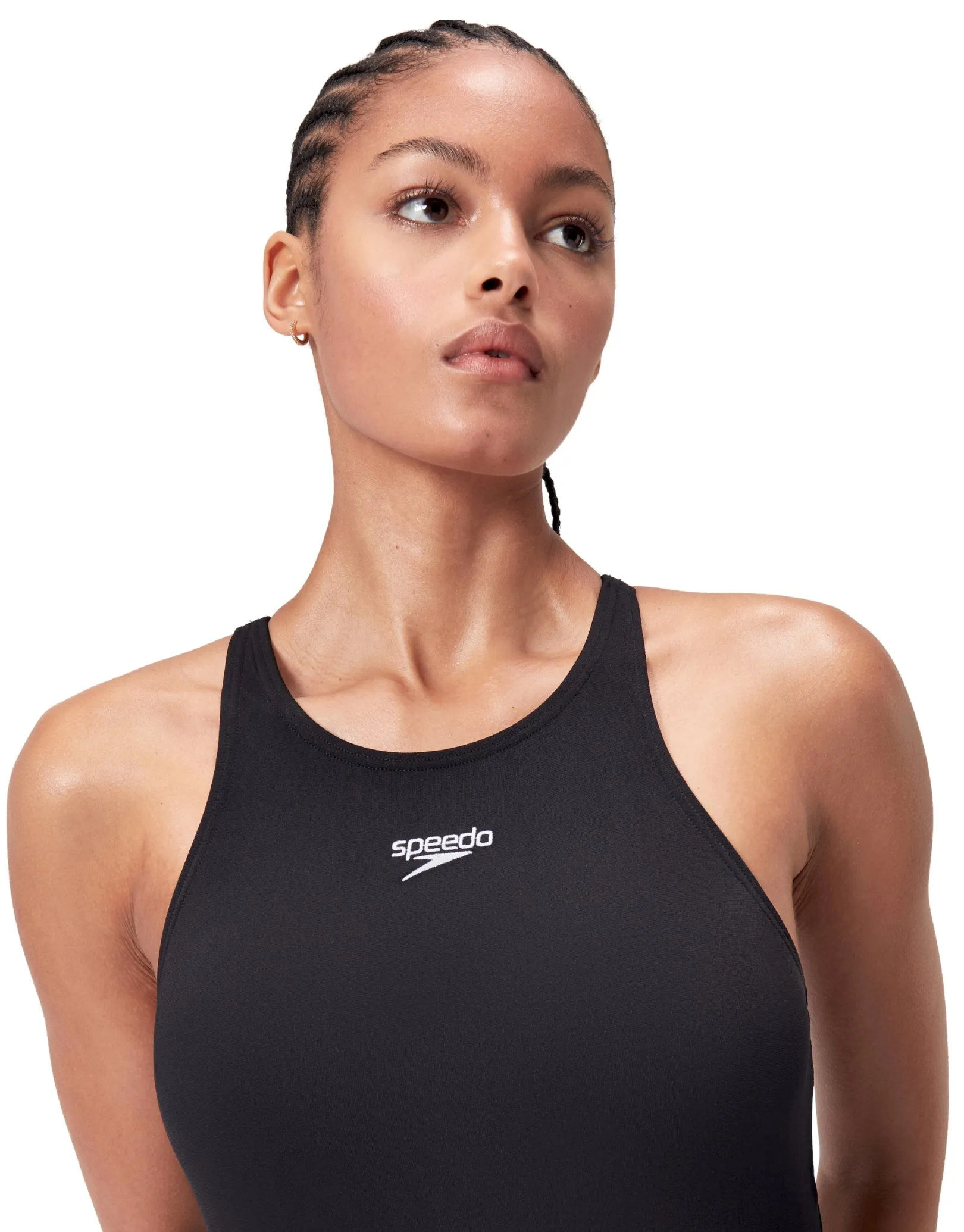 Endurance  V Back Swimsuit (Longer Body Length) - Black
