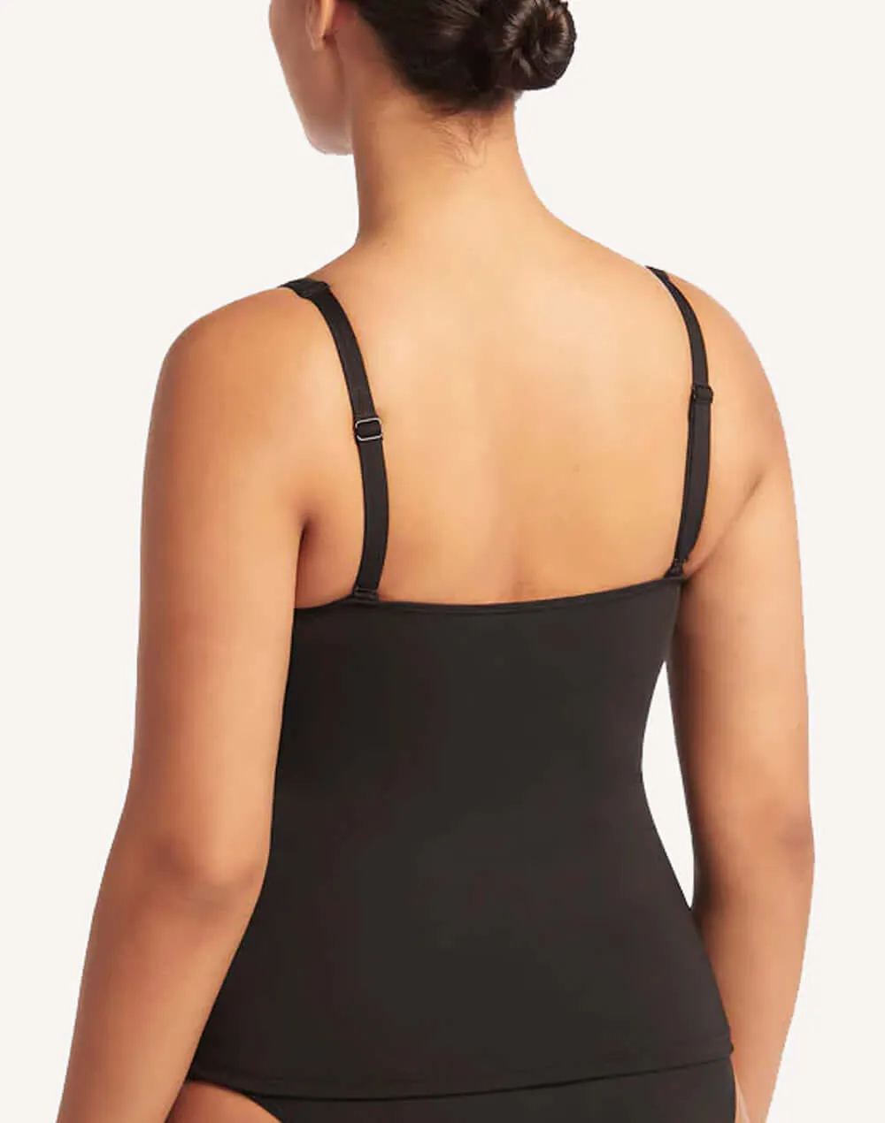 Essentials Cross Front Multifit Tankini Top