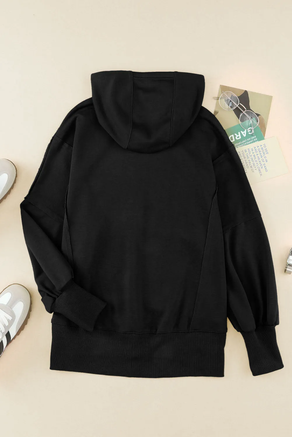 Exposed Seam Full Zip Hoodie