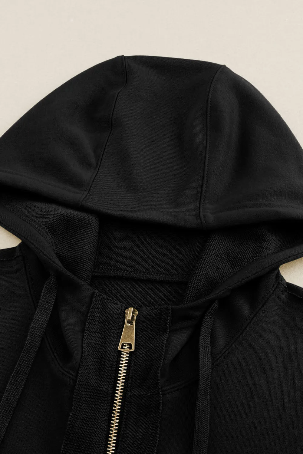 Exposed Seam Full Zip Hoodie