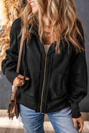 Exposed Seam Full Zip Hoodie