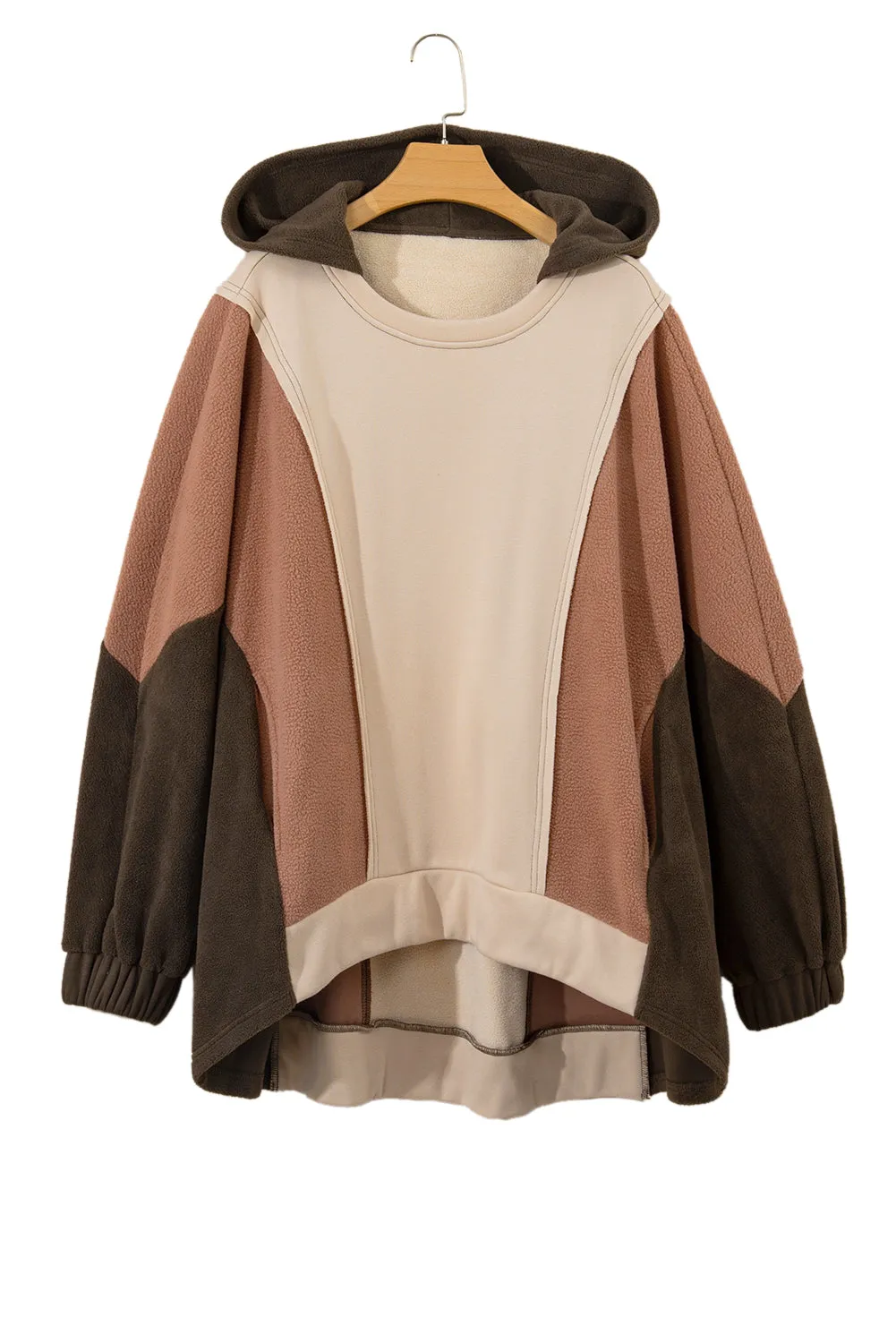 Exposed Seam Plus Size Hoodie