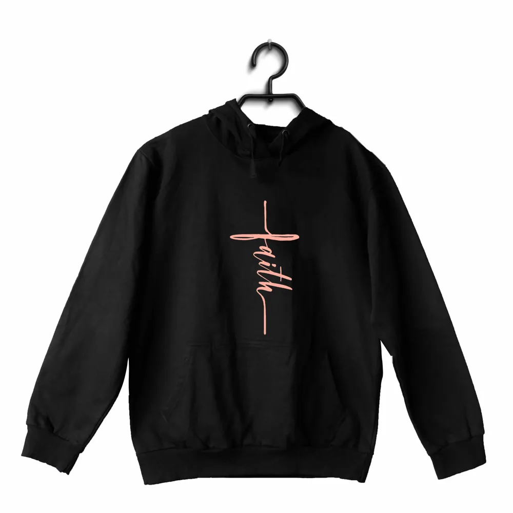 Faith in cross shape Christianity     Hooded SweatShirts