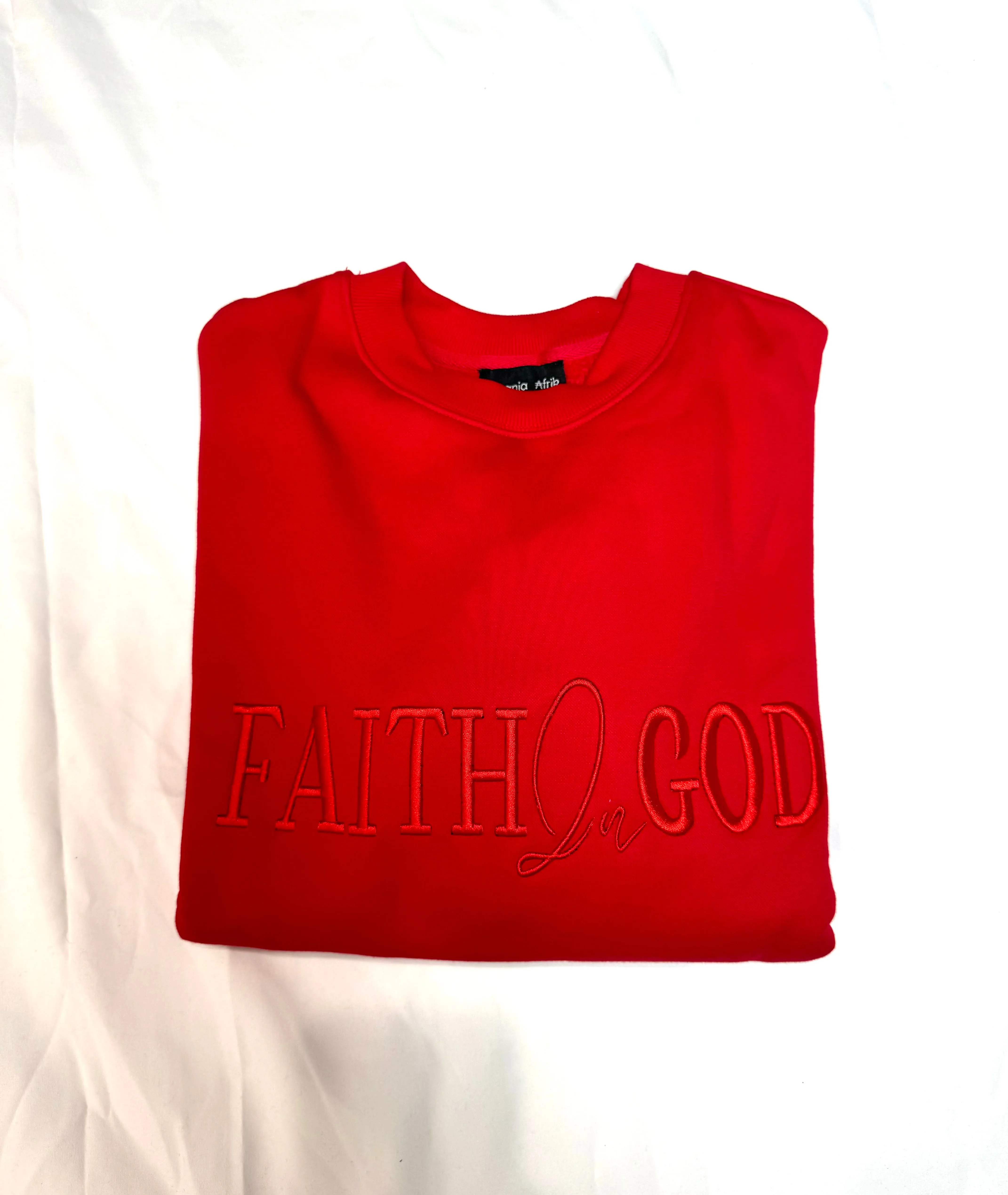 Faith In God Unisex Sweatshirt - Red