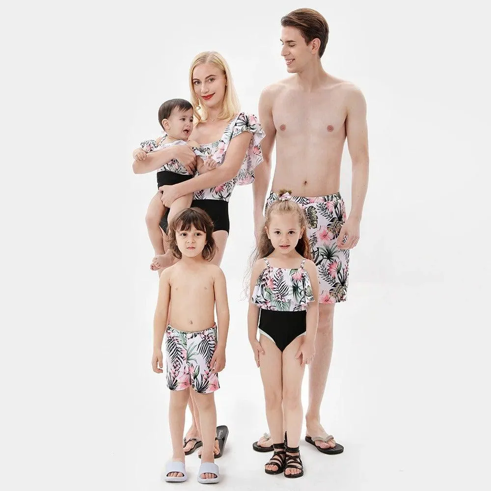 Family Matching Swimsuits Swim Trunks
