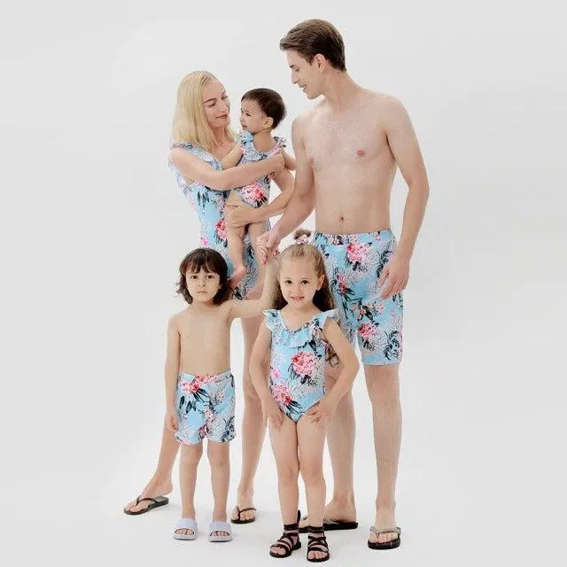 Family Matching Swimsuits Swim Trunks