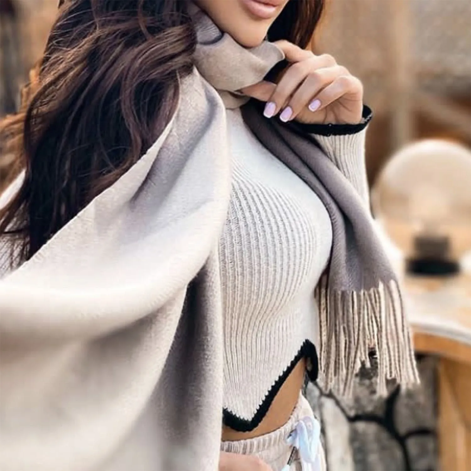 Fashion Irregular Turtleneck Pullover Short Sweaters