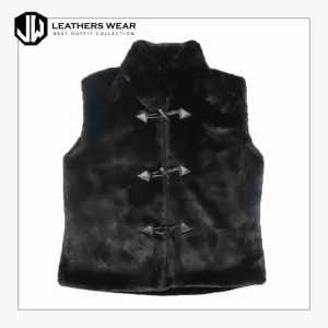 Faux Shearling Toggle Vest