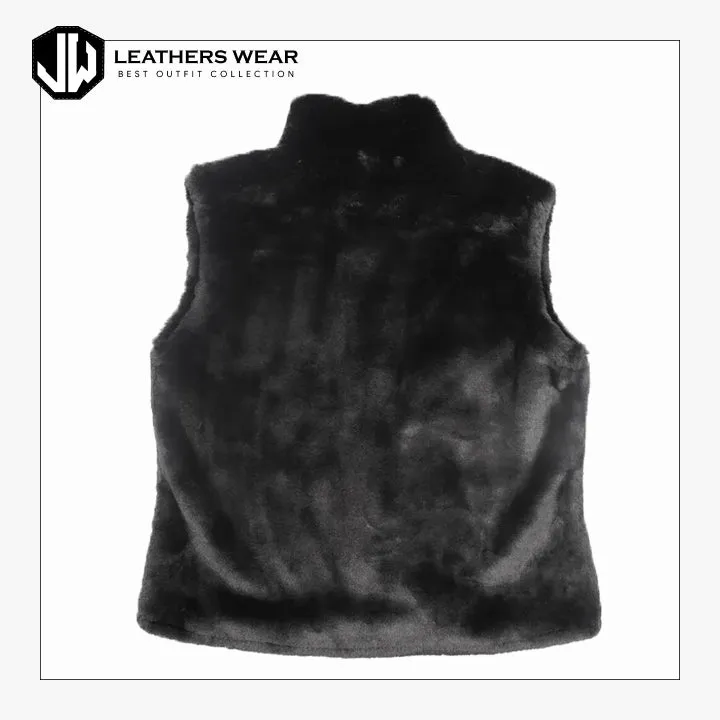 Faux Shearling Toggle Vest