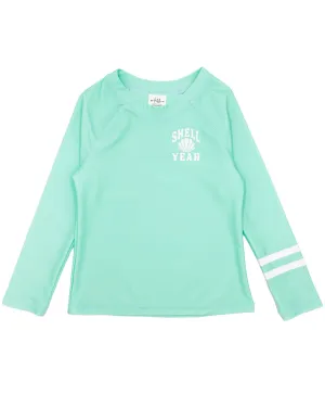 Feather 4 Arrow Shell Yeah Longsleeve Rashguard - Teal