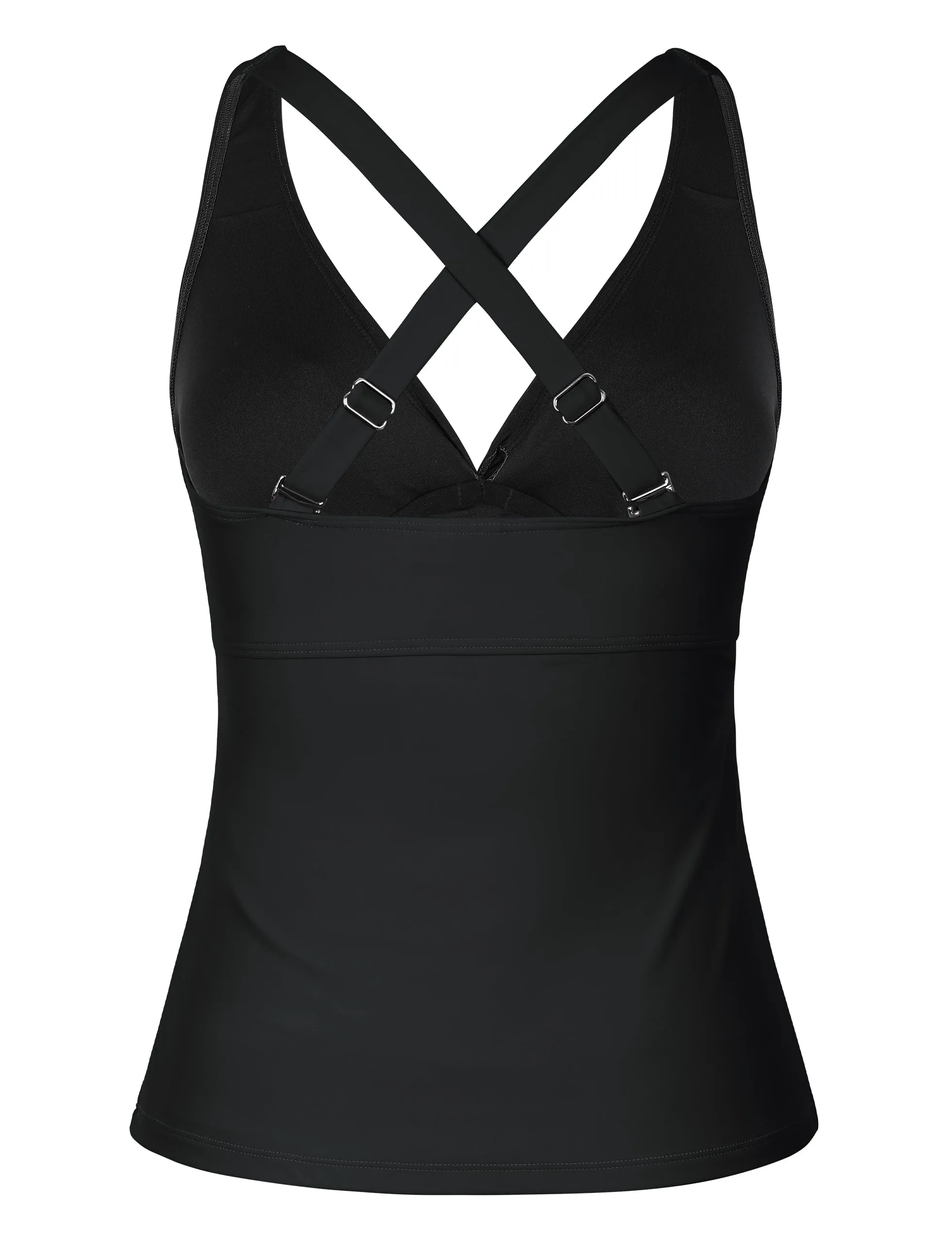 Firpearl Women Underwire Tankini Top Only Twist V Neck Swimsuits Tummy Control #M039