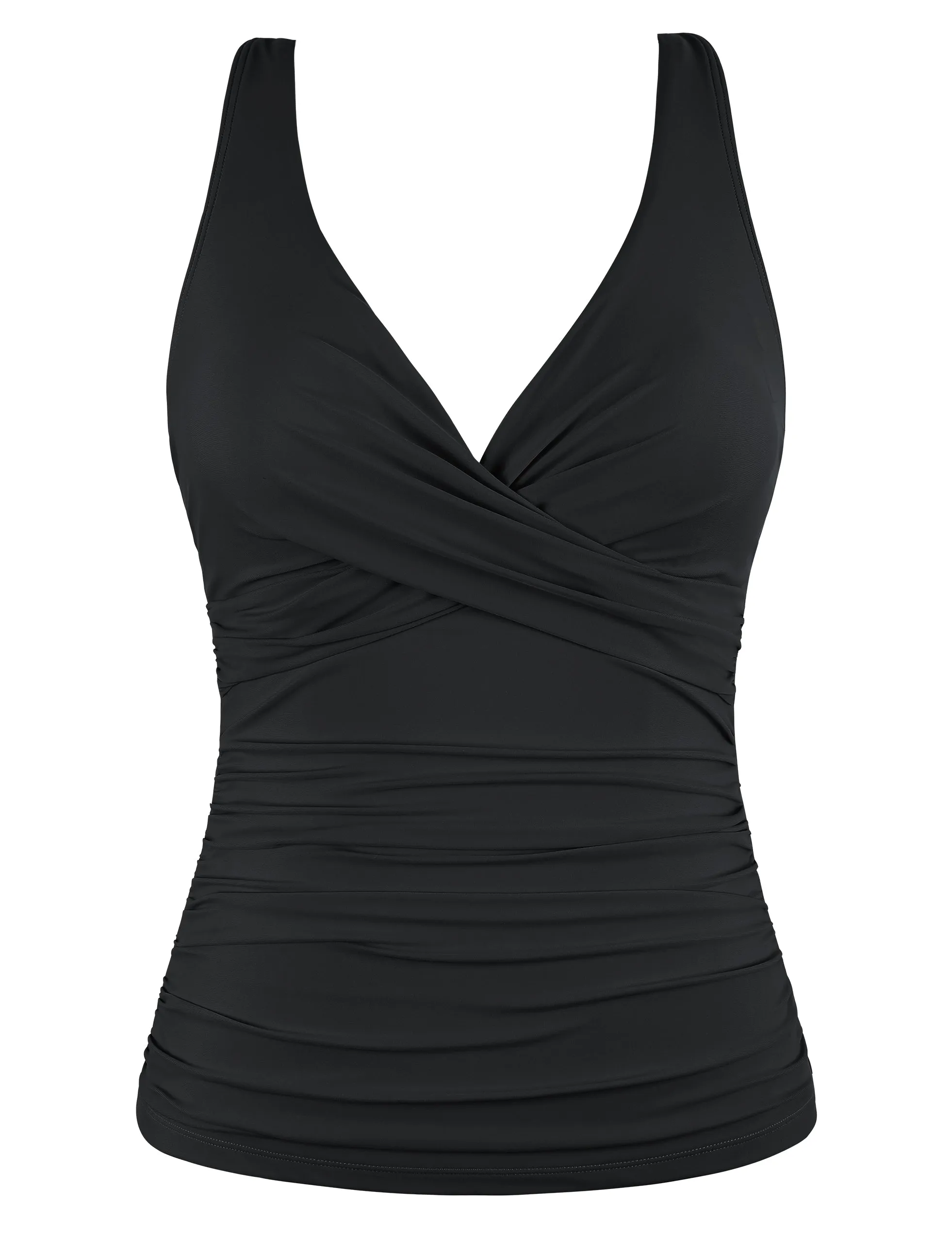 Firpearl Women Underwire Tankini Top Only Twist V Neck Swimsuits Tummy Control #M039