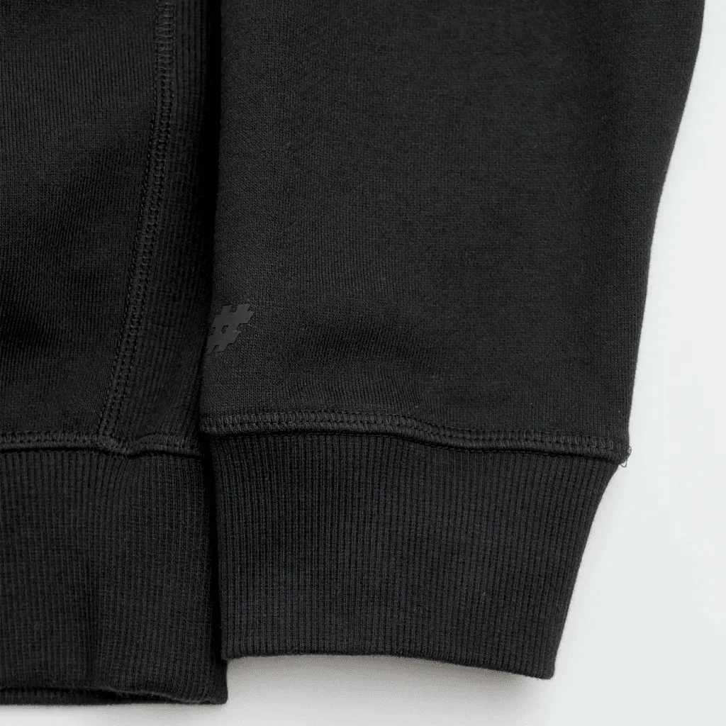French terry crew - Black