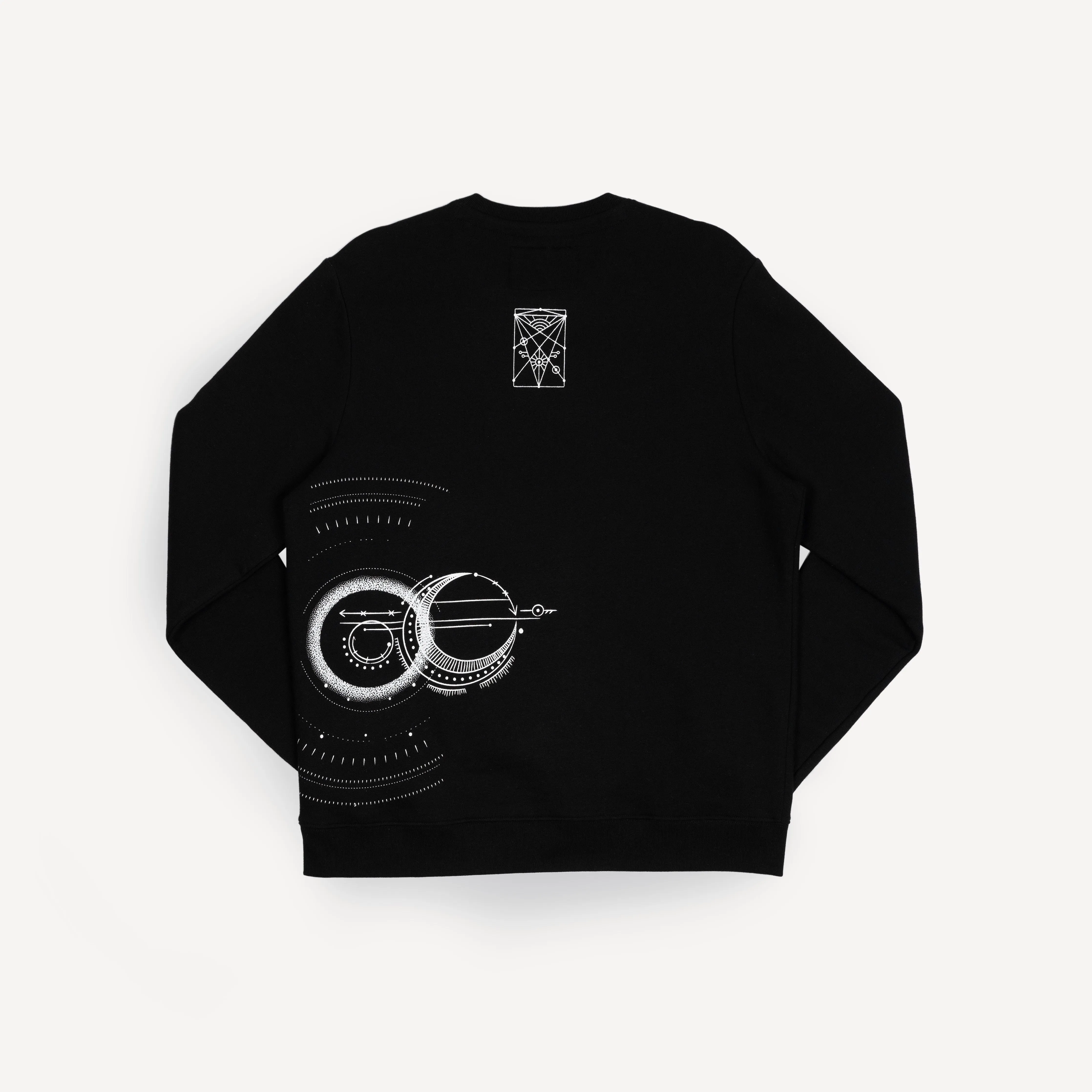 Gender Neutral Graphic Wraparound Crewneck Sweatshirt - Black / Dream