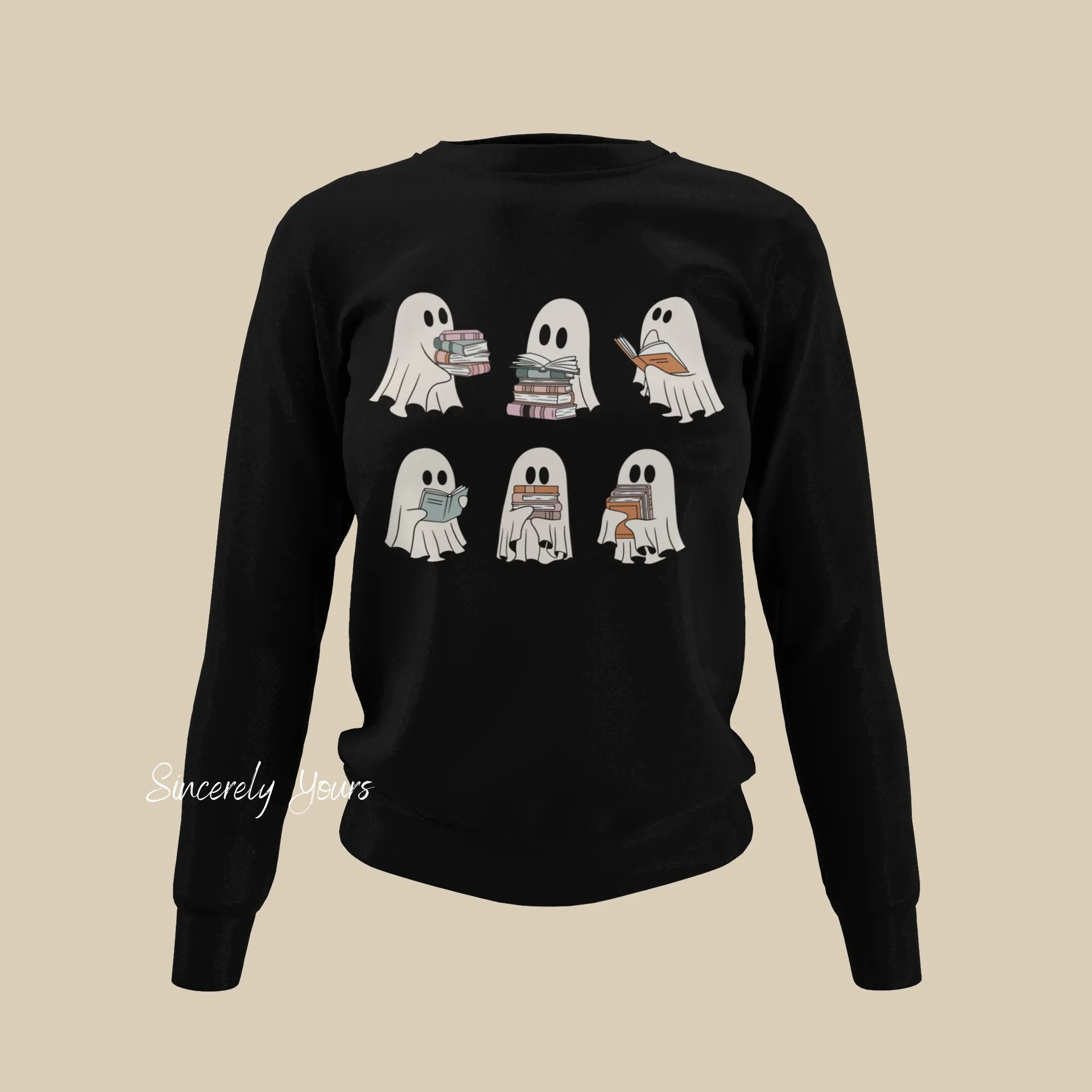 Ghosts Reading Halloween Sweatshirt