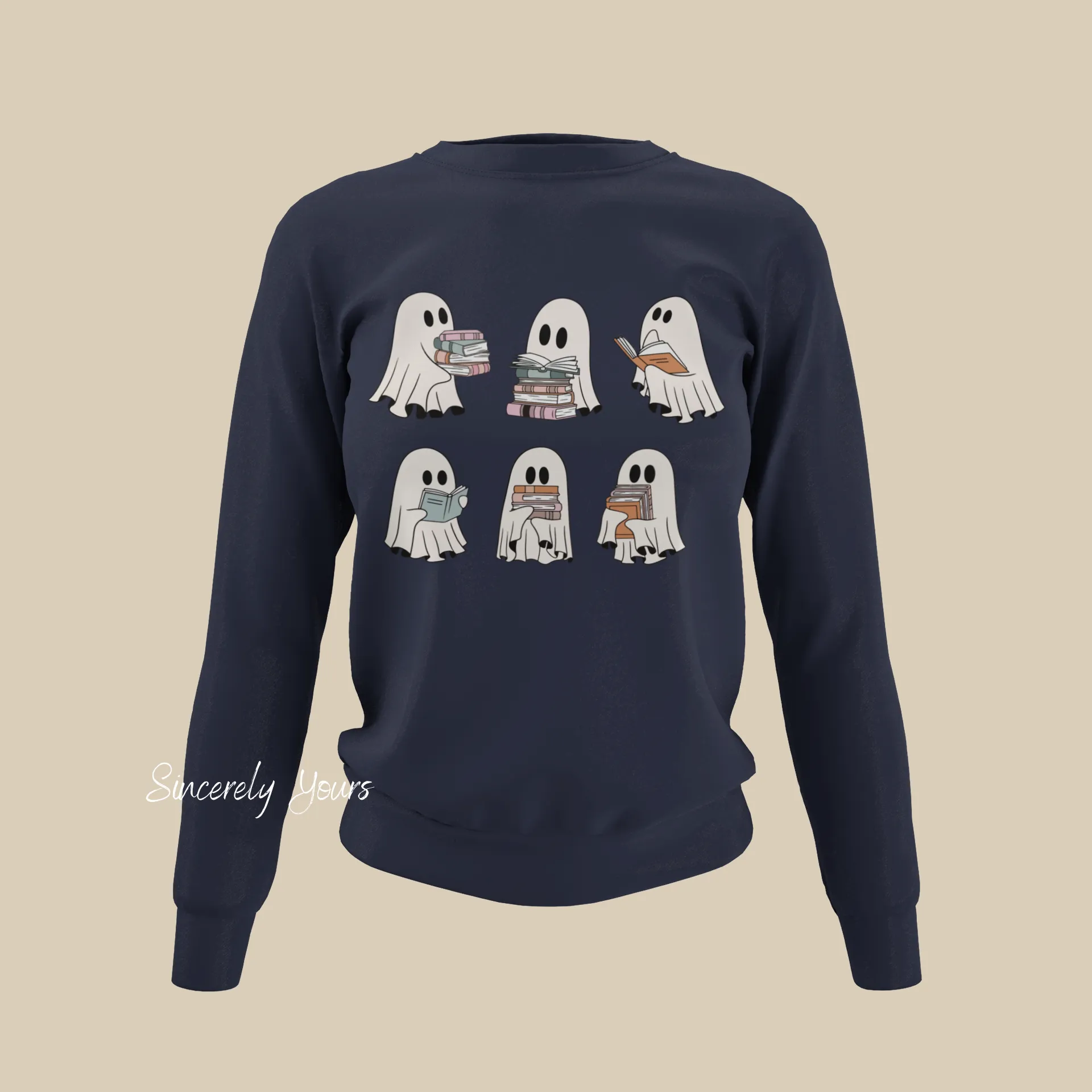 Ghosts Reading Halloween Sweatshirt