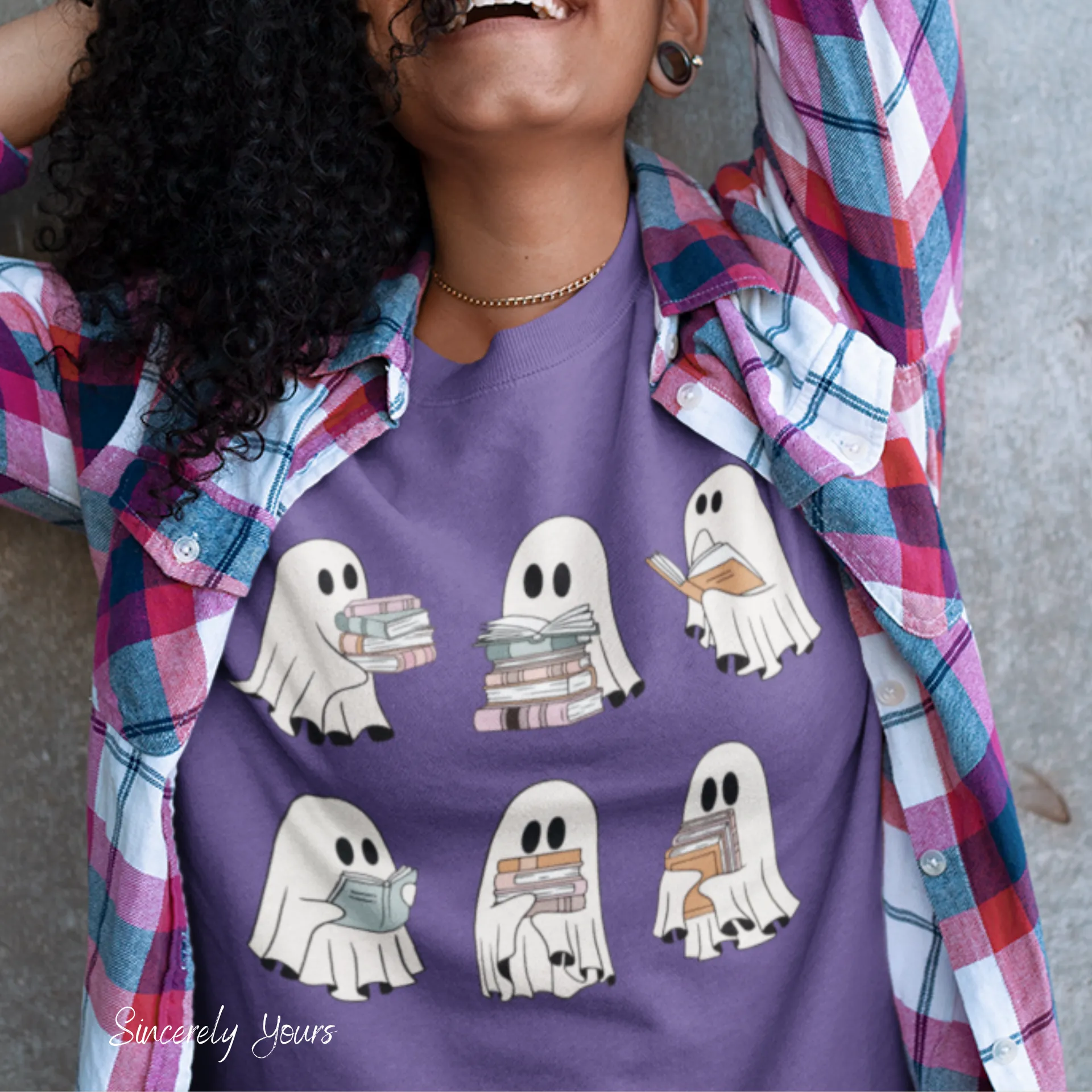 Ghosts Reading Halloween Sweatshirt
