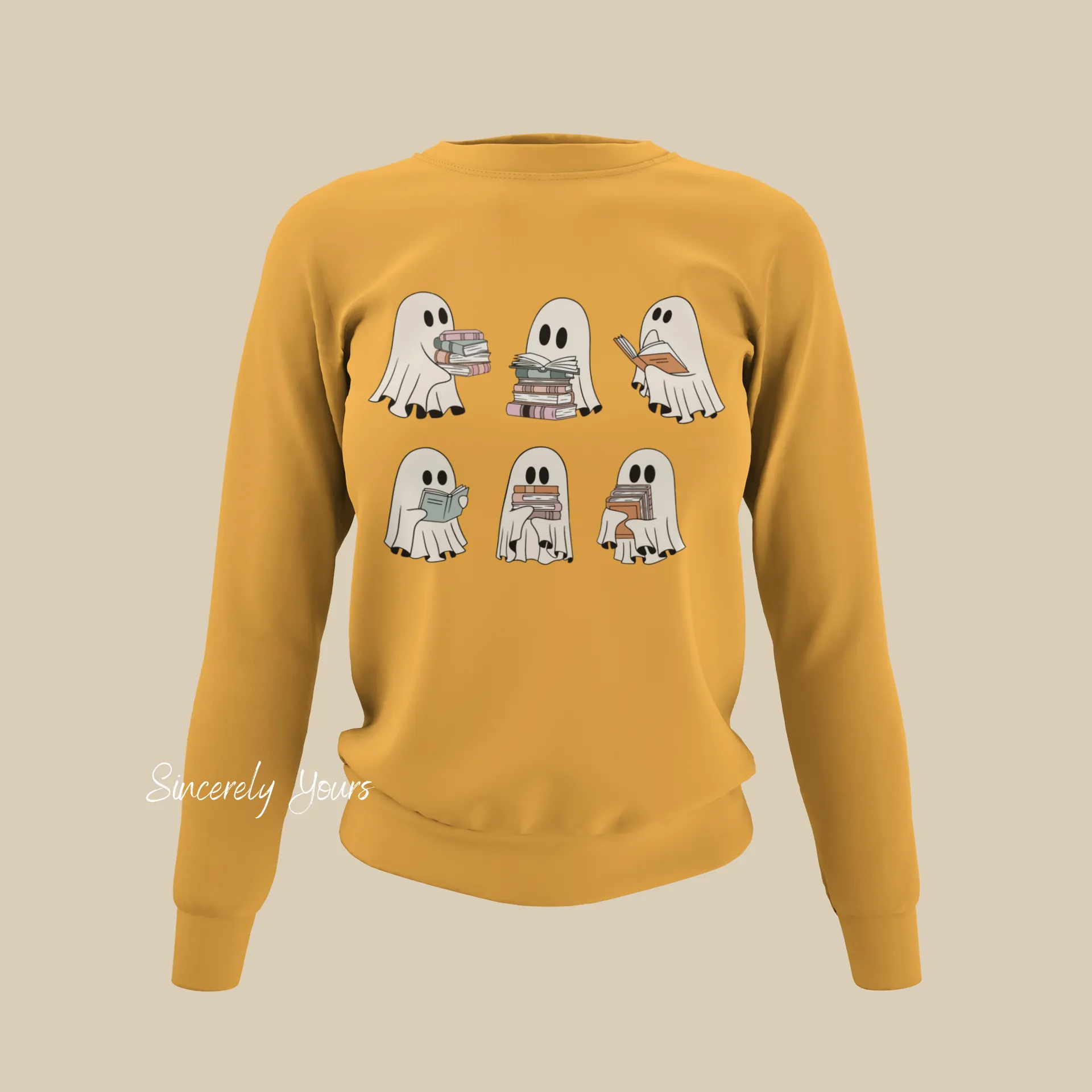 Ghosts Reading Halloween Sweatshirt