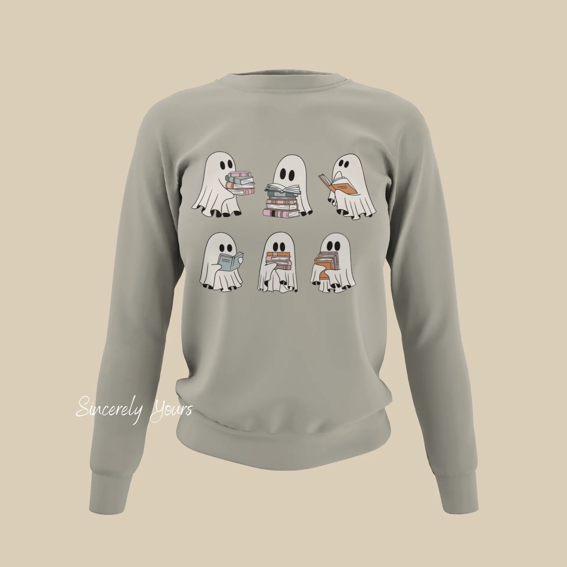 Ghosts Reading Halloween Sweatshirt