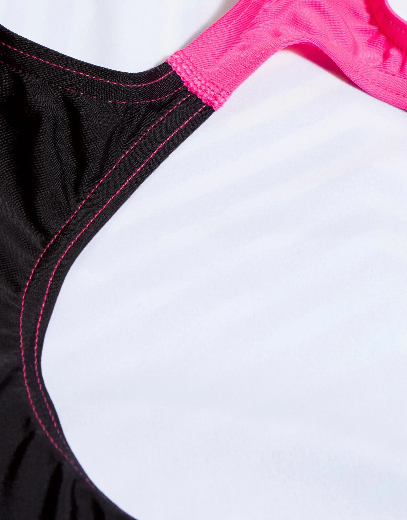 Girls Digital Placement Splashback Swimsuit - Black/Pink