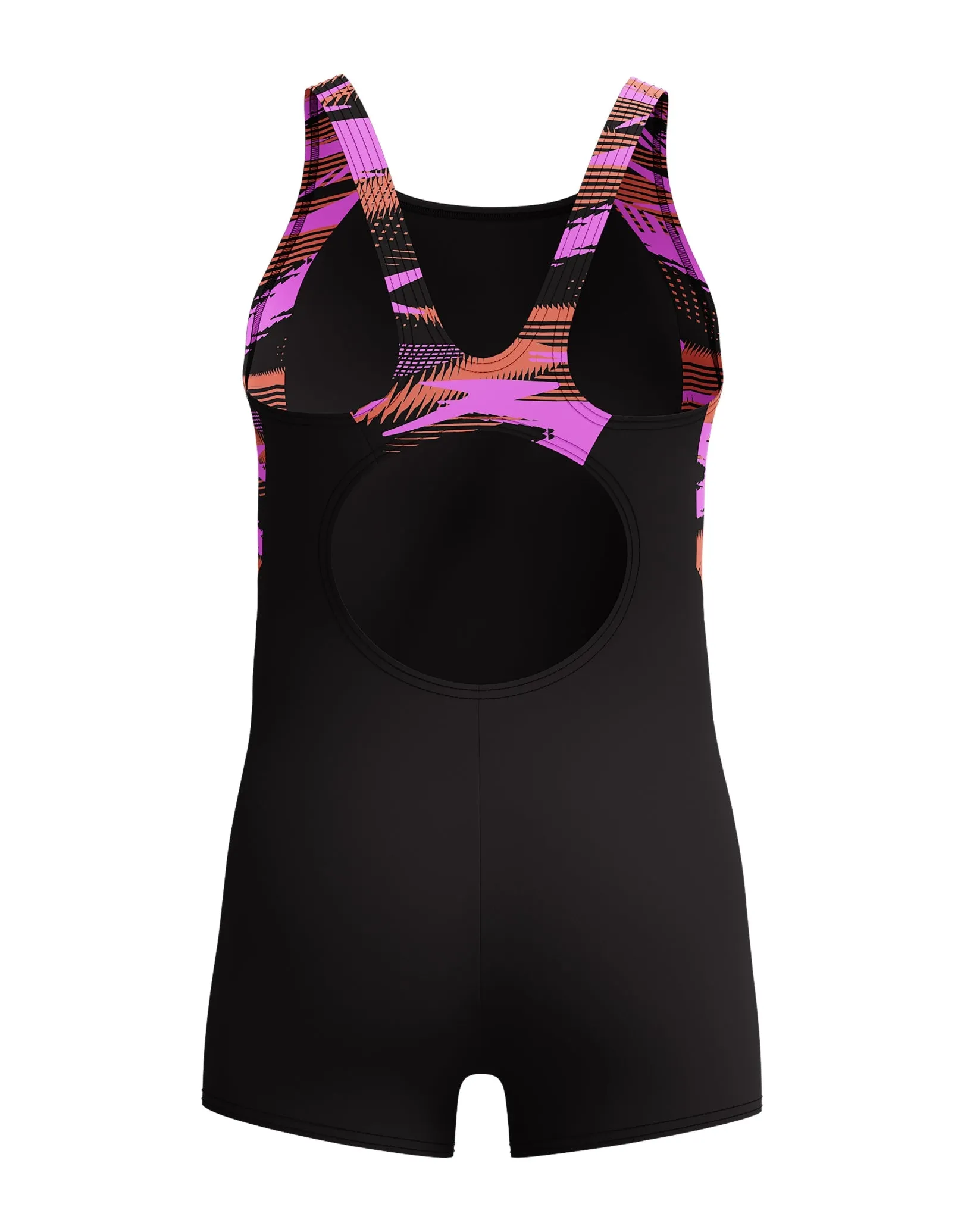 Girls Hyperboom Splice Legsuit - Black/Purple