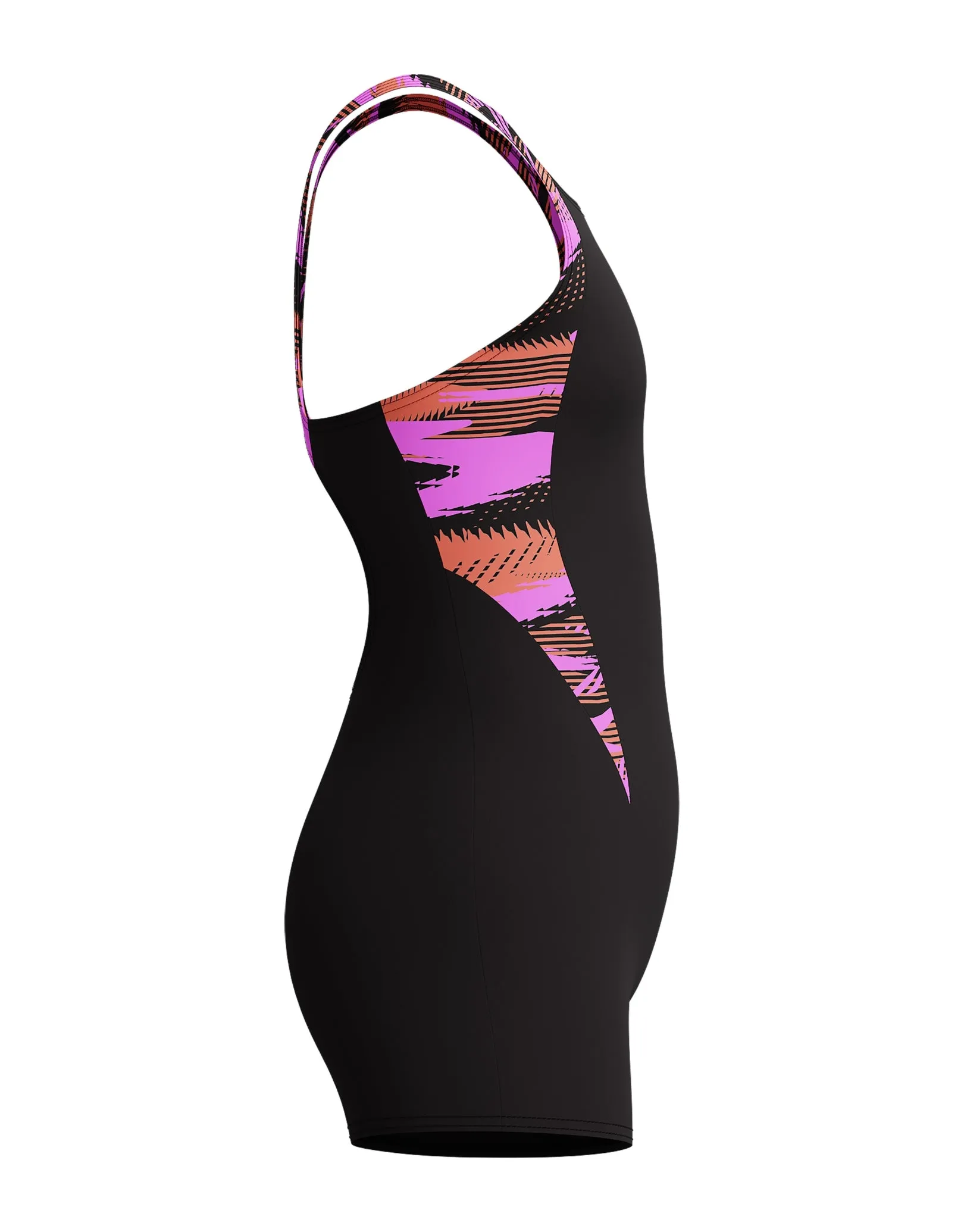Girls Hyperboom Splice Legsuit - Black/Purple