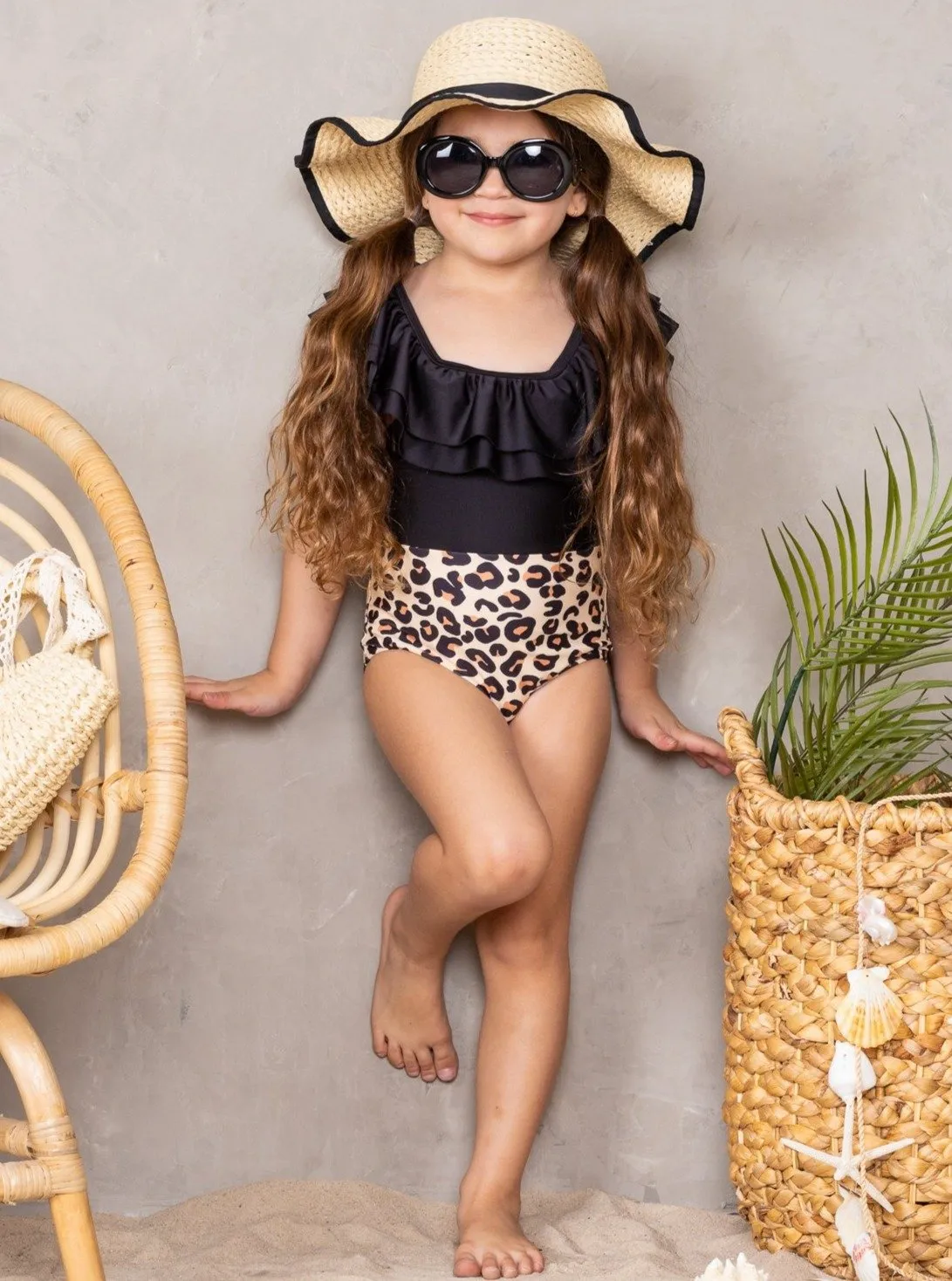 Girls Never Loose Your Spots One Piece Swimsuits